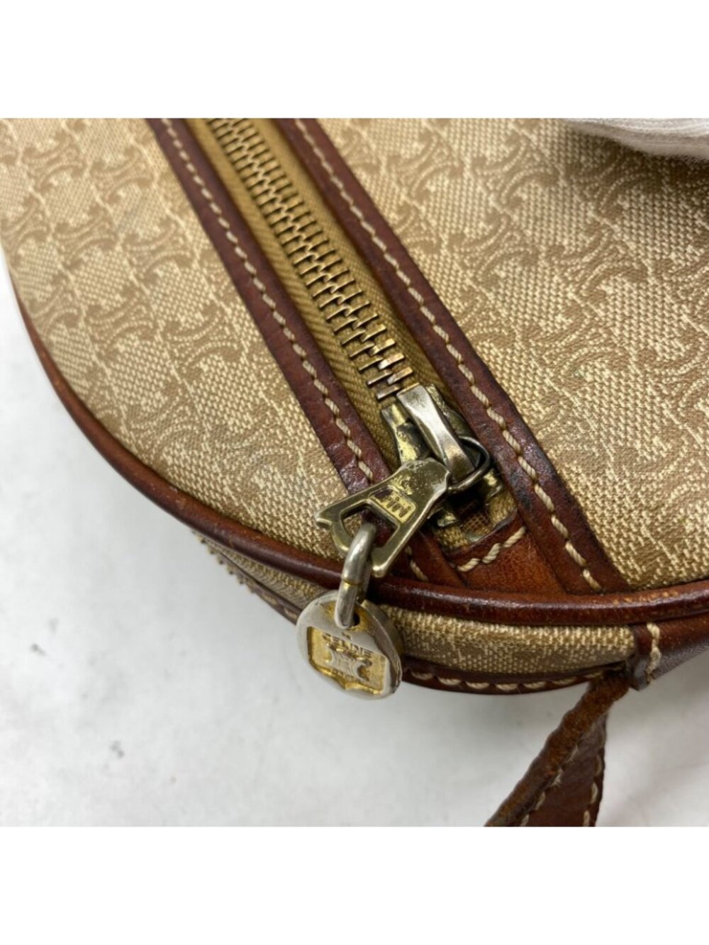 Celine Shoulder Bag Pochette White Macadam Travel - Picture 6 of 15